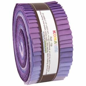 Lavender Fields Jelly Roll by Kona Cotton Solids for Robert Kaufman